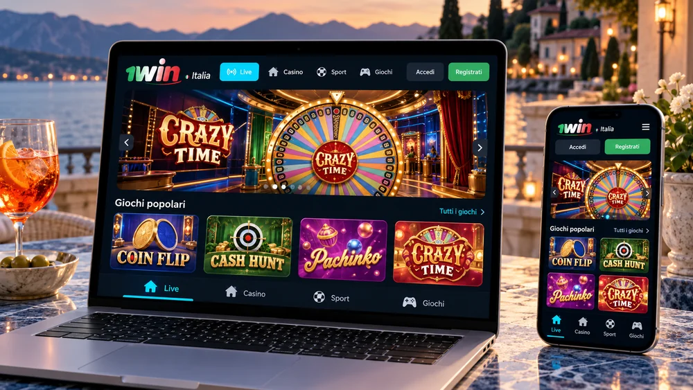 Crazy Time su 1win con la ruota e i quattro giochi bonus